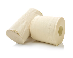toilet paper isolated on white background 