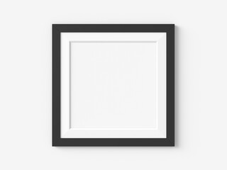 Square Poster Freame with Passe-partout 3D Render Mockup
