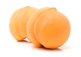 peaches in syrup on a white background 