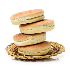 stack of cookies isolated on white