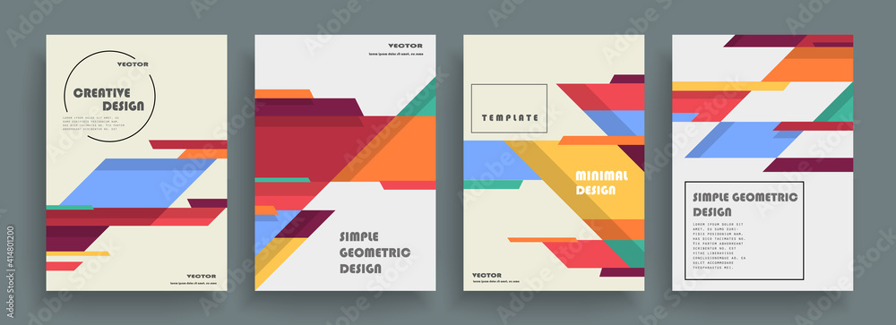 Poster minimum vector coverage. artistic covers design. creative fluid colors backgrounds. blurred bright c
