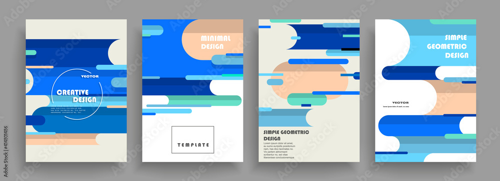 Fototapete covers with minimal designs. abstract backgrounds. vector frame for text modern art graphics for hip