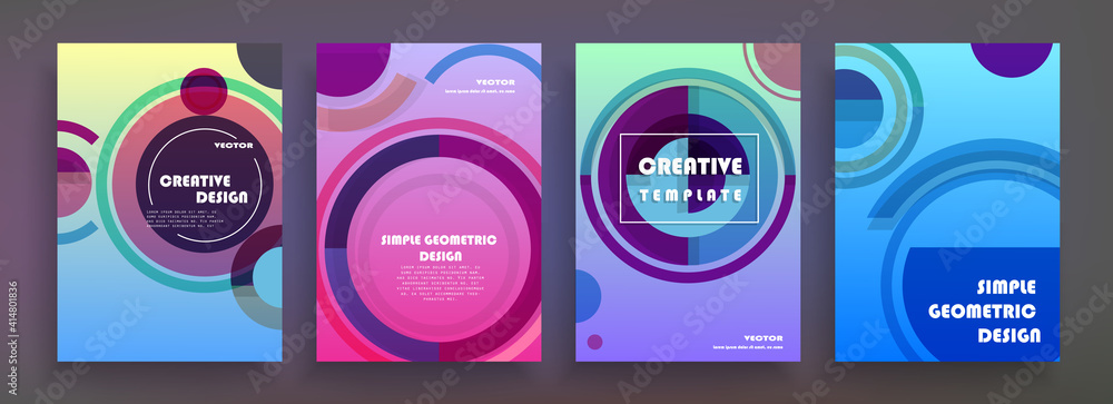 Fototapete covers with minimal designs. abstract backgrounds. vector frame for text modern art graphics for hip