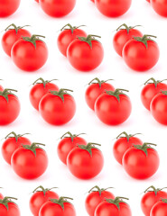 Cherry tomato. Seamless food pattern.