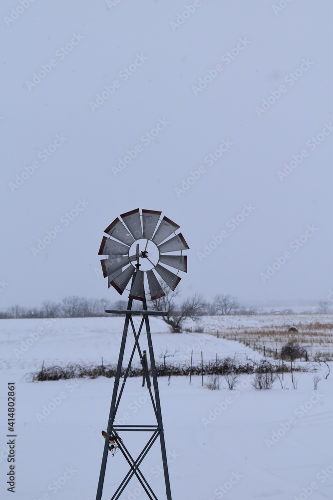 Canvas Prints winter windmill