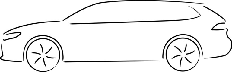 A simple sketch of a family car