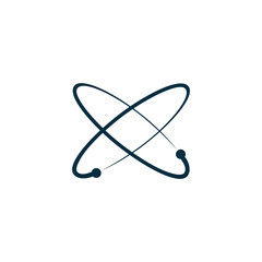 Nanotechnology. Vector illustration round shape on white background stock 