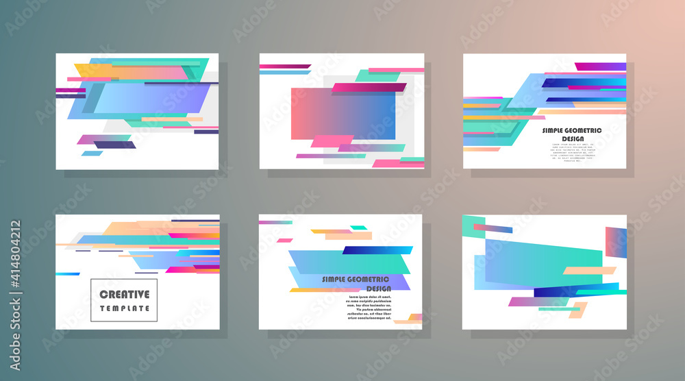 Fototapete covers with minimal designs. abstract backgrounds. vector frame for text modern art graphics for hip