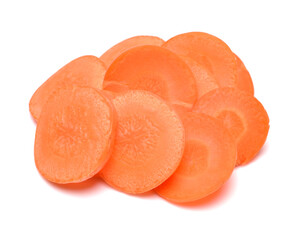 Fresh carrot on a white background