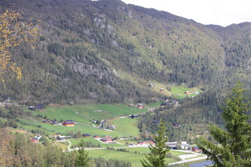 Fototapeta na wymiar Paisajes de Noruega.
