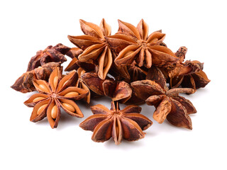 star anise isolated on white background