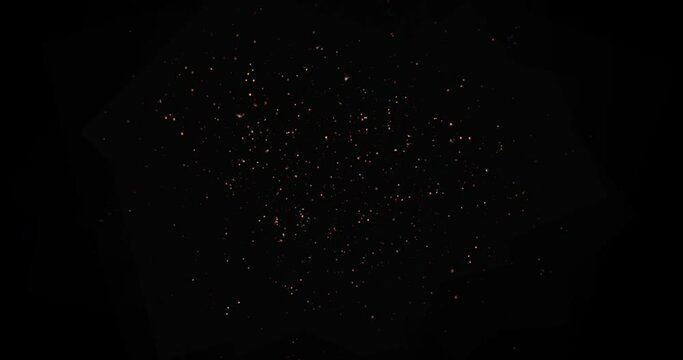 Powerful Explosion Bursting With Flying Pieces + Alpha. 4K VFX Element Black Background.