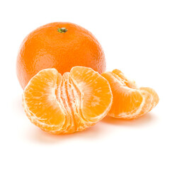 Peeled tangerine or mandarin fruit half