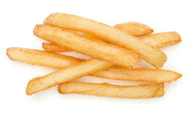 French Fried Potatoes isolated over white background