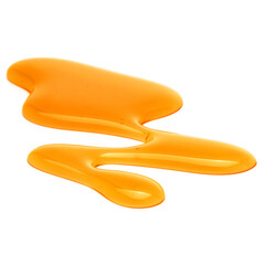 Sweet honey drips isolated on white background. Syrup droplet, nectar drops.. © Natika