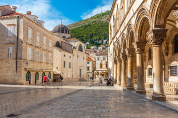 Arcade of the rector's palace in Dubrovnik, Croatia