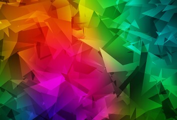 Obraz premium Dark Multicolor vector abstract polygonal pattern.