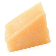 One parmesan cheese shred isolated over white background cutout.