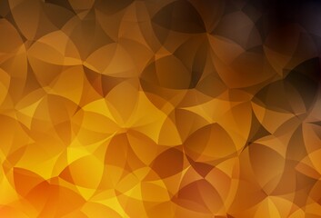 Dark Orange vector abstract mosaic background.