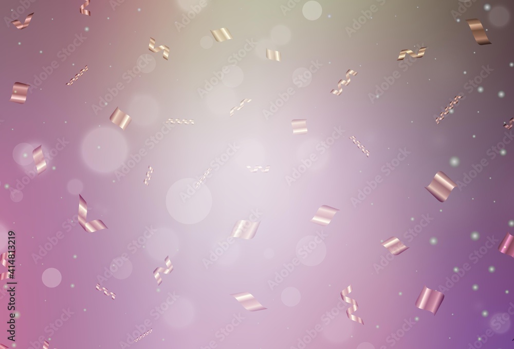 Poster light pink, green vector texture with disks.