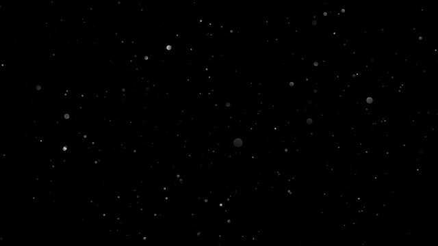 Atmospheric dust particles isolated on black background. Place it over your footage in screen or add mode.