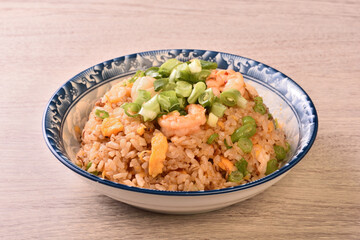 Taiwanese traditional food - seafood fried rice
