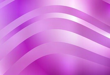 Light Pink vector pattern with curved lines.