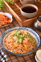 Taiwanese traditional food - seafood fried rice