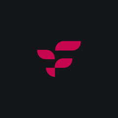 logo f icon finance economy templet vector