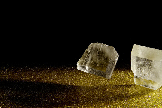 Macro shot of crystal rock sugar