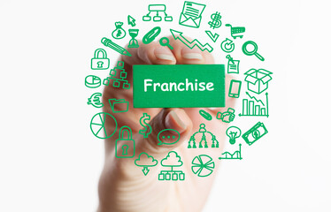 Franchise concept. Business, Technology, Internet and network concept.