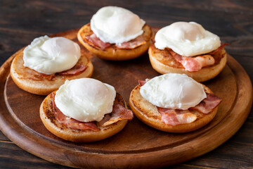 Eggs Benedict with bacon