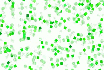 Light Green vector background with polygonal style with circles.