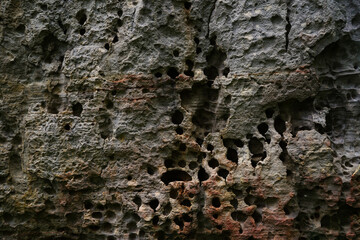Weathered limestone cliffs