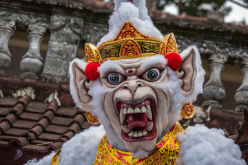 Ogoh-ogoh are statues built for the Ngrupuk parade, which takes place on the eve of Nyepi day in Bali, Indonesia