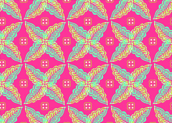 Indonesian batik motif, Batik is a technique of wax-resist dyeing applied to whole cloth, or cloth made using this technique originated from Indonesia. EPS 10
