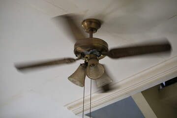 ceiling fan in the hotel