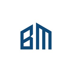 Initials BM real estate logo