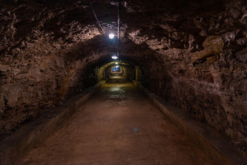 Zerostrasse, an underground tunnel passing under the old town of Pula, Croatia