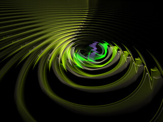Abstract fractal spiral background, computer-generated illustration.