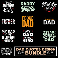 Father typography quote design for awesome dad for gift card, banner, vector, t-shirt, poster, print, label