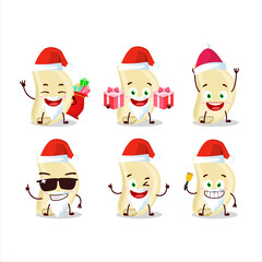 Santa Claus emoticons with slice of garlic cartoon character