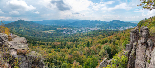 Battert rocks overlooking Baden Baden in Germany