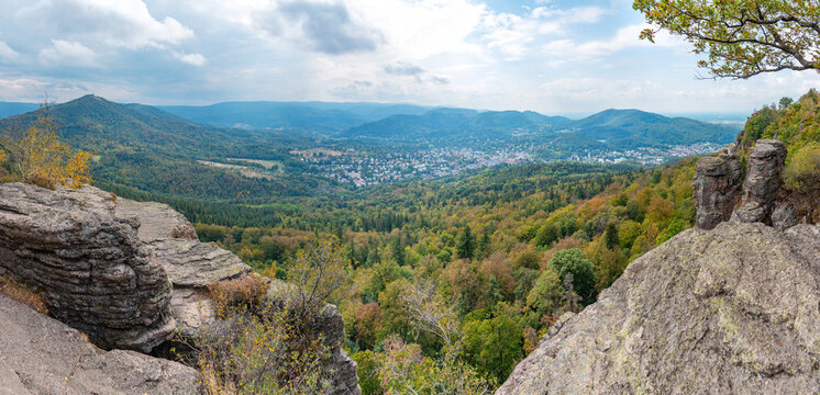 Battert rocks overlooking Baden Baden in Germany