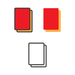 red card ilustration design. red card icon set. ready use vector.