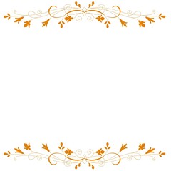 Flower border, white background frame