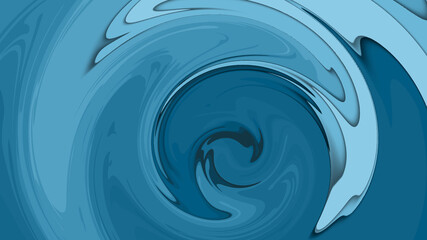 new simple abstract dark blue sand light blue swirl paint mix liquid background design concept