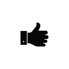 Hand thumb up gesture glyph icon. Testimonials, like and customer relationship management concept. Simple solid style. Vector illustration isolated on white background. EPS 10.