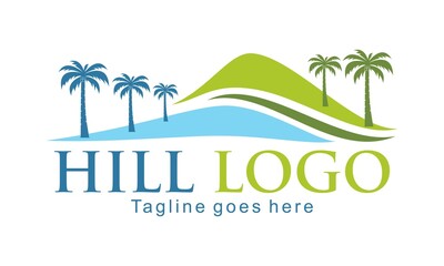Coconut hill luxury vector logo