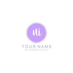 UI Initial handwriting logo template vector